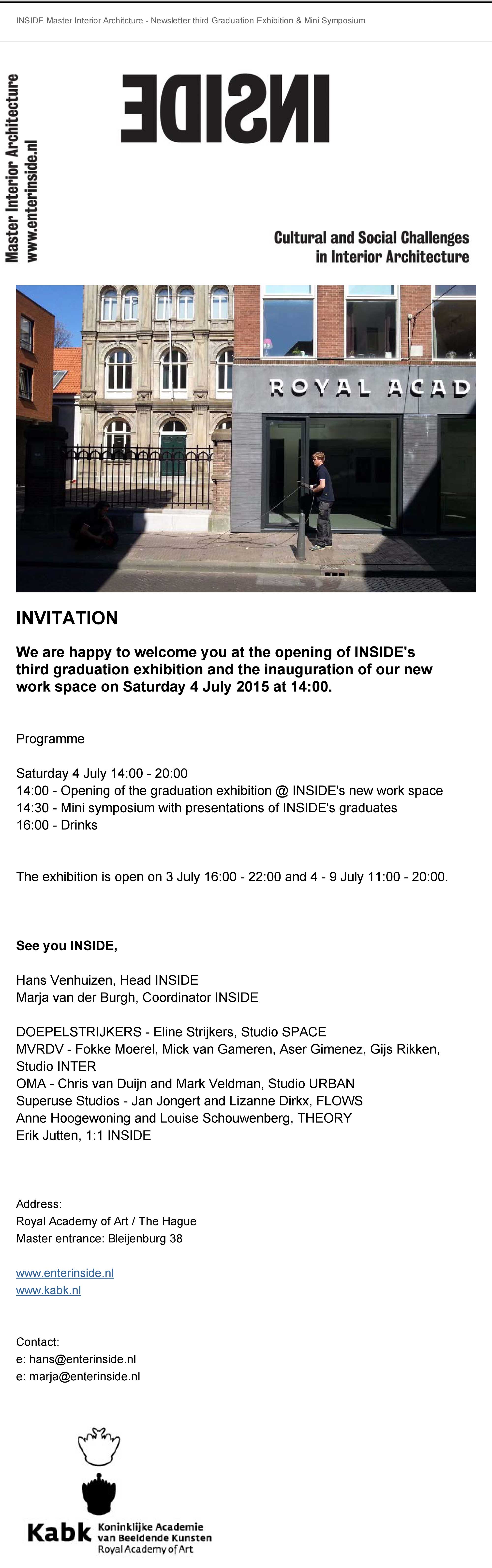 Invitation Graduation Exhibition